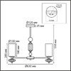 Миниатюра фото потолочная люстра на штанге lumion  mila 8427/5c латунь | 220svet.ru